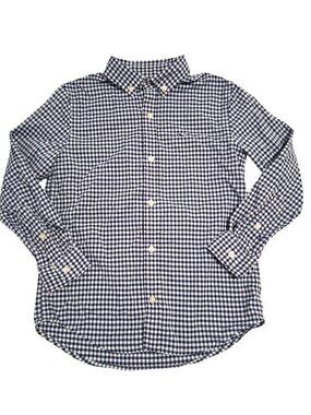 Vineyard Vines Performance Boys Blue Gingham Long Sleeve Button-Down Shirt 6